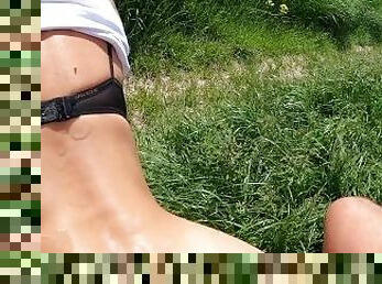 Amateur sextape for the deaf! Outdoor fucking