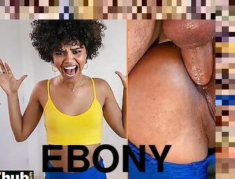 FAKEhub - Sexy young ebony babe gets pranked by her housemate before having anal sex