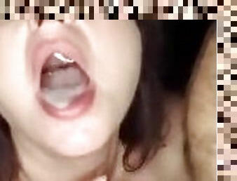 Sloppy Blowjob and cum swallow