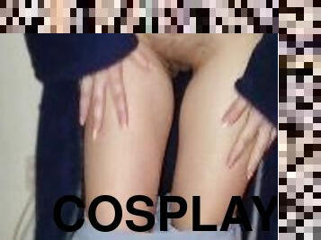 Therian cosplay Long Legs Leggings Milf NATURAL hairy pussy suck Big Dick