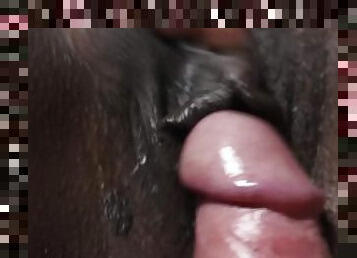 daddy rubs his cock on my dripping wet pussy
