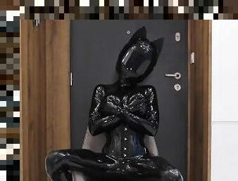 Getting Naughty In Latex Catsuit