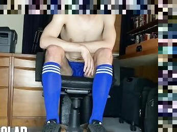 FootyLad S1E1 - Straight Lad Shows Off Trainers, Short, Socks, Feet and His Big White Cock [Teaser]