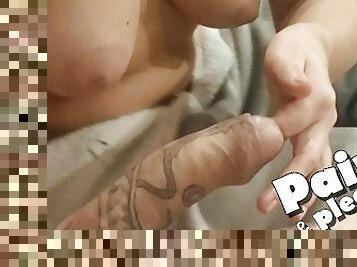 My girlfriend stuck her finger in my urethra and jerked it off inside me. Close-up. Home video.