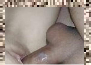 I cum in a wet creamy pussy, creampie tight pussy
