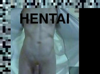 Hentai Japanese guy nipple masturbation.Showing sexy ass and cute cock.