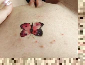 Try On Temporary Tattoo on pussy. Hot Sticker Tattoo
