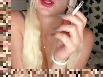 cute blonde loves cigarettes