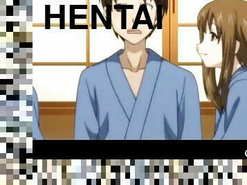 Hentai onsen fucked in a threesome