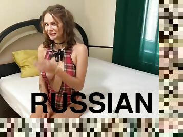 Russian Chick Sucks Friends Dick For An Experiment