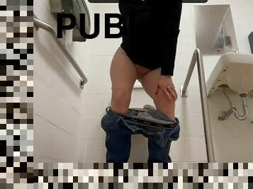 Very Hot Mom Peeing in Public Bathroom Hot Milf Work Pee