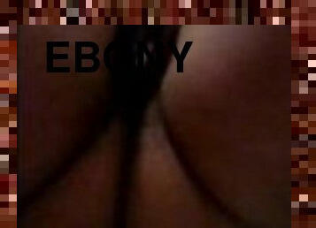 Hot Ebony MILF masturbates watching lesbians scissor (SURPRISE AT END) ????
