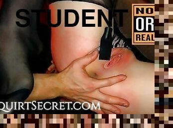 Spanking Clit BDSM  Request of Horny 18 Year Old College Girl Squirting Flogging Raw Students Dorm