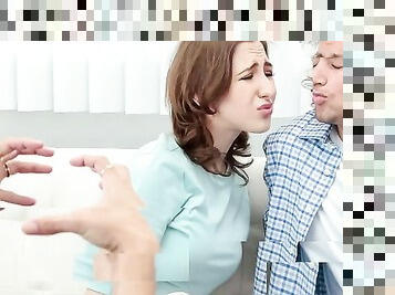 Mischievous Boyfriend Tricks His Girlfriend's Stepmom And Sneaks The Condom Off To Cum Inside Her