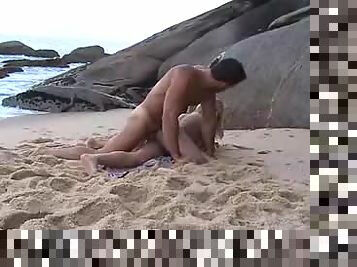 Anal on a beach with a Brazilian girl