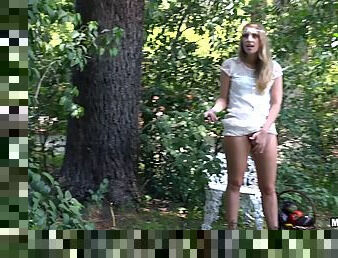 It's always a joy to see Harely Jade getting banged in the woods!